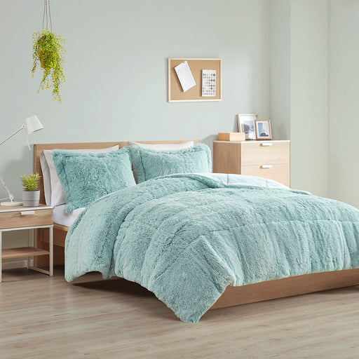 Aqua-Audra-Reversible-Luxury-Shag-Comforter-Set-White-Stone-Decor-1