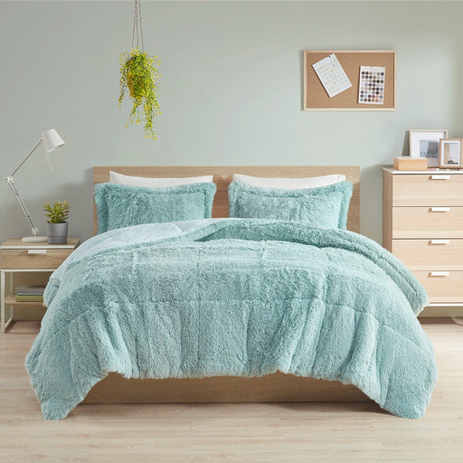 Aqua-Audra-Reversible-Luxury-Shag-Comforter-Set-White-Stone-Decor