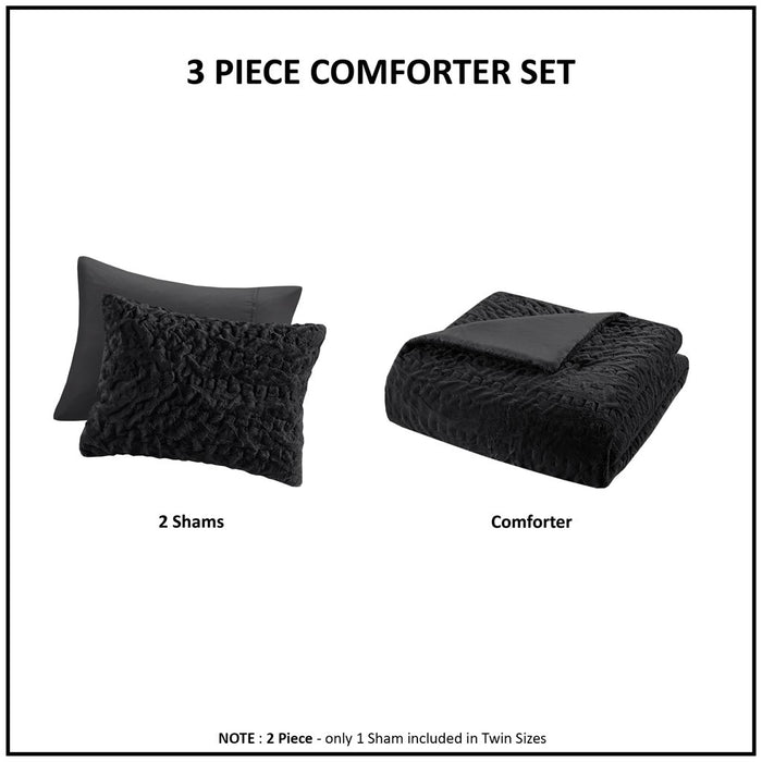 Black-Cadence-Textured-Luxury-Comforter-Set-White-Stone-Decor-6