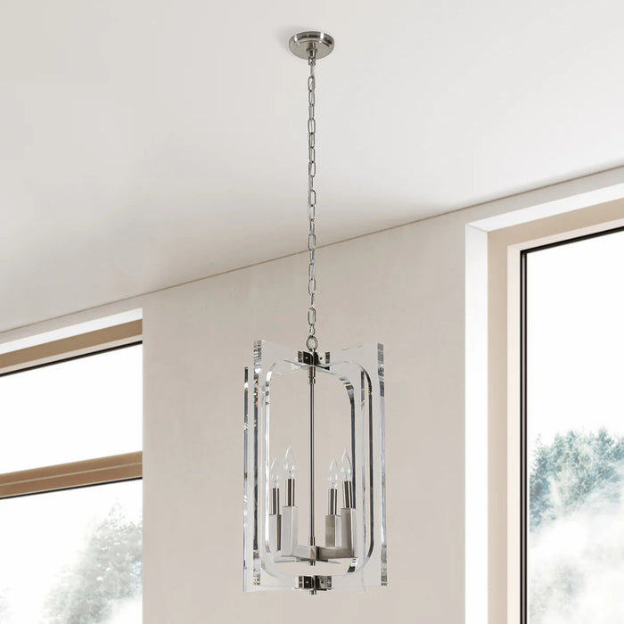 Bloomfield-Clear-Iron-Glass-Modern-Chandelier-White-Stone-Decor