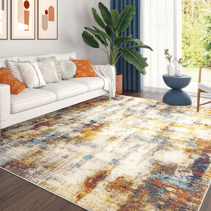 Blue-Gold-Crossett-Abstract-Rug-White-Stone-Decor-3