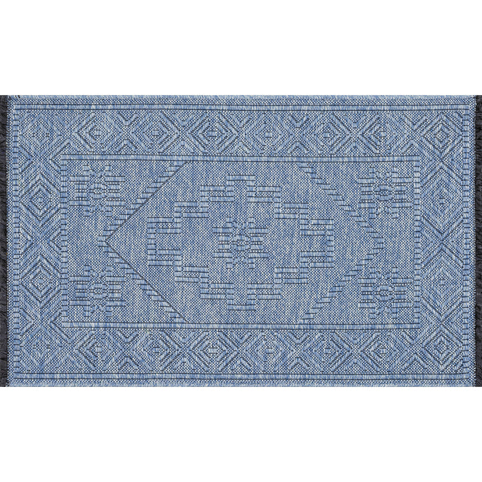 Blue-Muskogee-Patterned-Rug-White-Stone-Decor-4