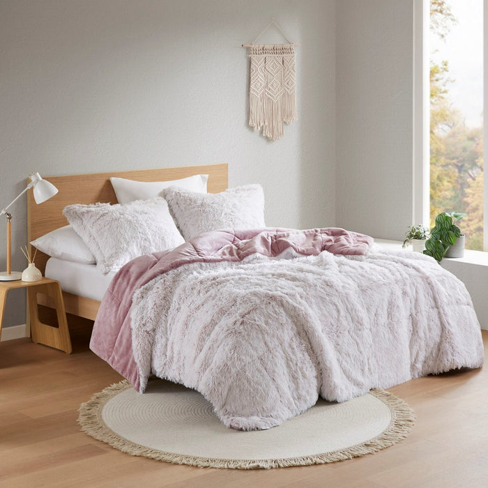 Blush-Audra-Reversible-Luxury-Shag-Comforter-Set-White-Stone-Decor-1