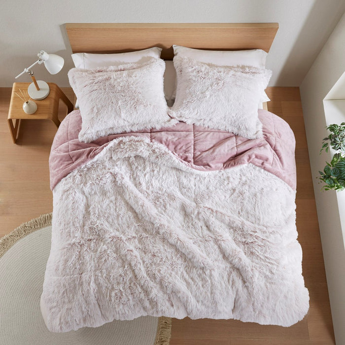 Blush-Audra-Reversible-Luxury-Shag-Comforter-Set-White-Stone-Decor-2