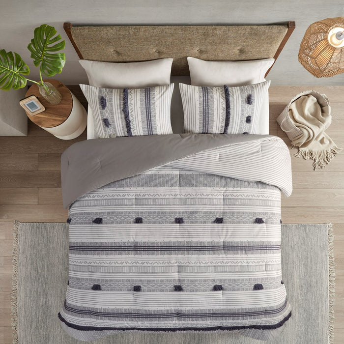 Canyon-Navy-Boho-Farmhouse-Pattern-Comforter-Set-White-Stone-Decor-3
