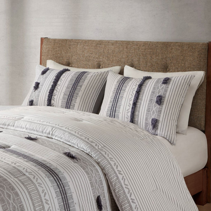 Canyon-Navy-Boho-Farmhouse-Pattern-Comforter-Set-White-Stone-Decor-4