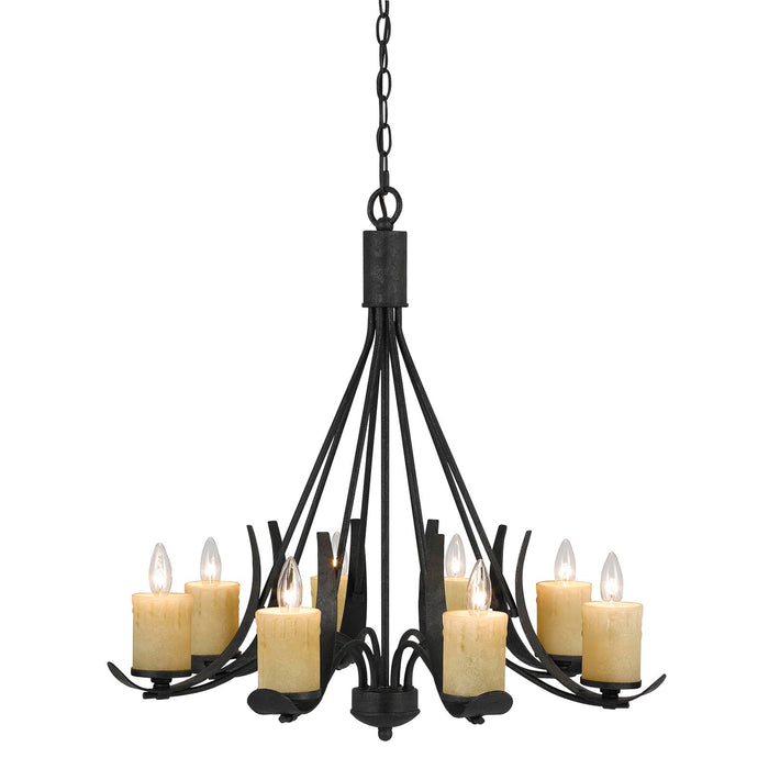 Castle-8-Candle-Industrial-Mid-Century-Chandelier-White-Stone-Decor