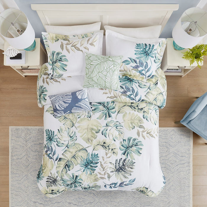 Coastal-Aqua-6-Piece-Comforter-Set-White-Stone-Decor-2