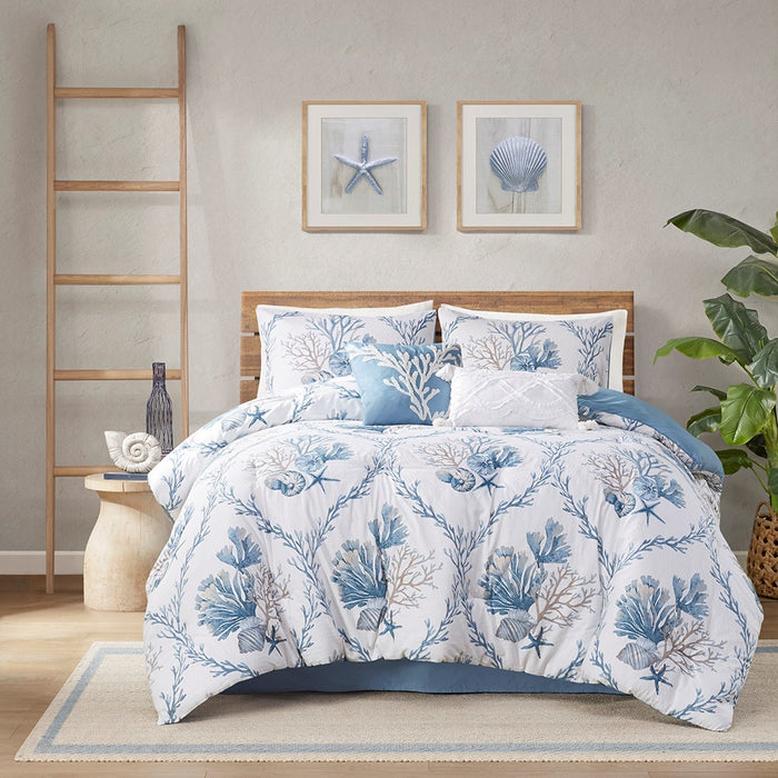 Coastal-Sea-Life-6-Piece-Comforter-Set-White-Decor-1