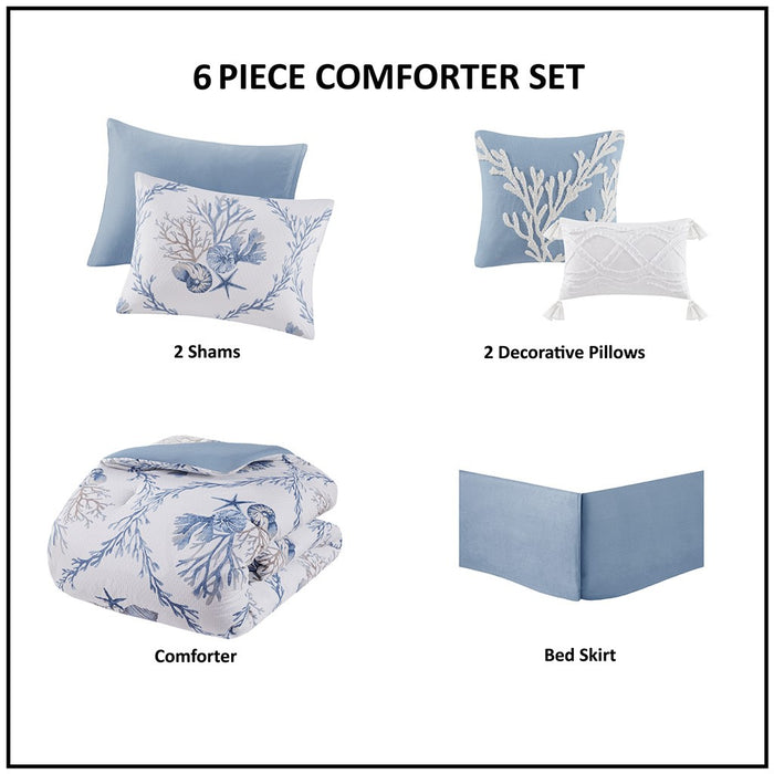 Coastal-Sea-Life-6-Piece-Comforter-Set-White-Decor-6