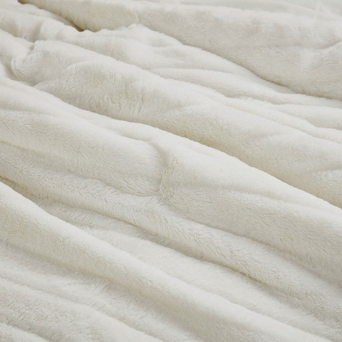 Coastal-White-Ivory-Faux-Fur-Luxury-Comforter-Set-White-Stone-Decor-2