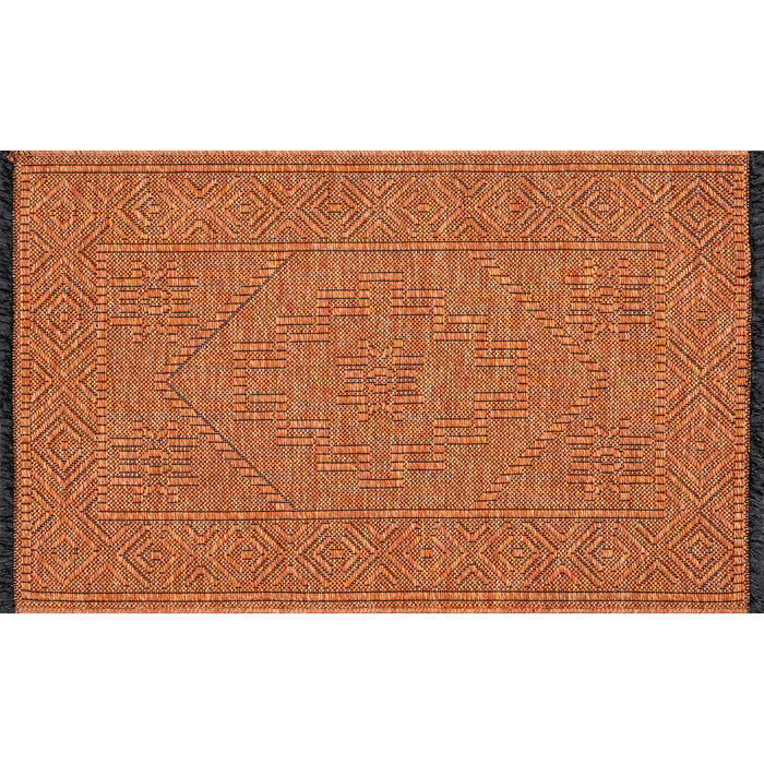 Copper-Ocean-City-Patterned-Rug-White-Stone-Decor-4