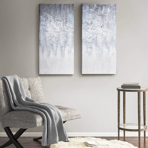 Crestwood-Silver-Blue-2-Piece -Canvas-Art-White-Stone-Decor