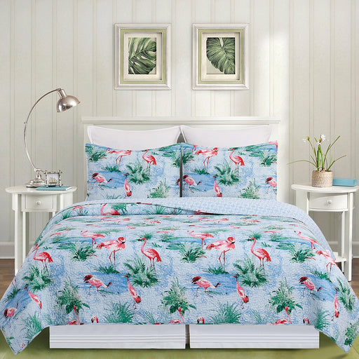 Divers-Cove-Flamingo-Quilt-Bedding-Collection-White-Stone-Decor