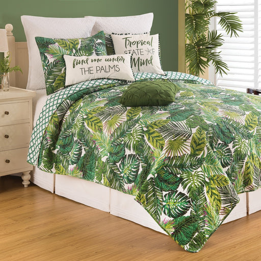 Divers-Cove-Palm-Leaf-Quilt-Bedding-Collection-White-Stone-Decor