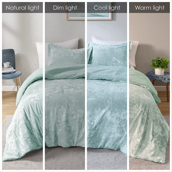 Elisa-Aqua-Velvet-Reversible-Luxury-Comforter-Set-White-Stone-Decor-3