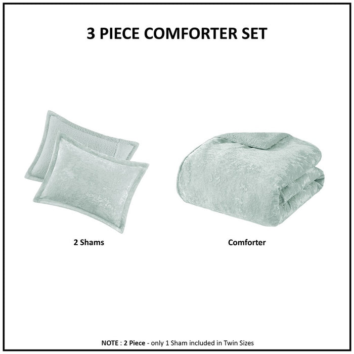 Elisa-Aqua-Velvet-Reversible-Luxury-Comforter-Set-White-Stone-Decor-8