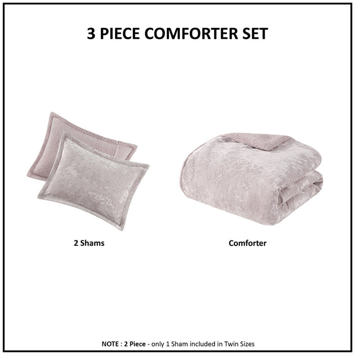 Elisa-Pink-Velvet-Reversible-Luxury-Comforter-Set-White-Stone-Decor-7