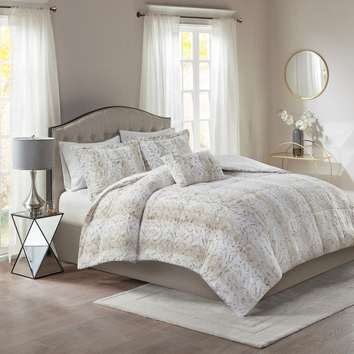 Ella-White-Leopard-Faux-Fur-Luxury-Comforter-Set-White-Stone-Decor-1
