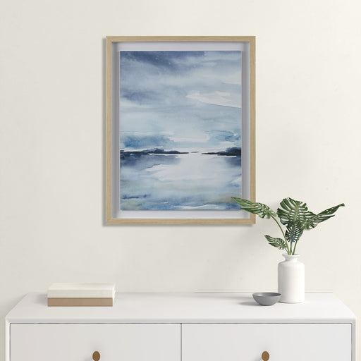 Framed-Blue-Ocean-Coastal-Wall-Canvas-Art-White-Stone-Decor-1