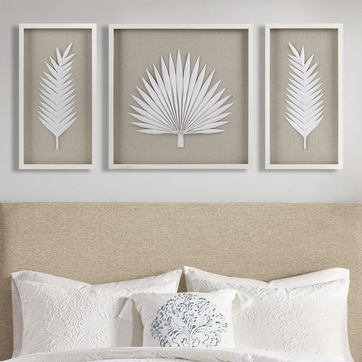 Framed-Boxford-White-Palm-3-Piece-Wall-Decor-White-Stone-Decor-1