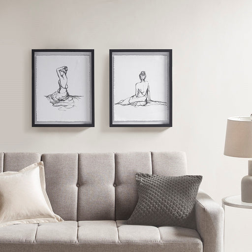 Framed-Brookings-Women-Sketch -2-Piece-Wall-Art-White-Stone-Decor-1