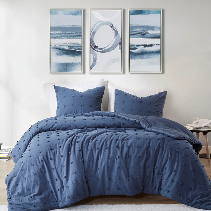 Framed-Claremont-Blue-Waves-3-Piece-Wall-Art-White-Stone-Decor-1