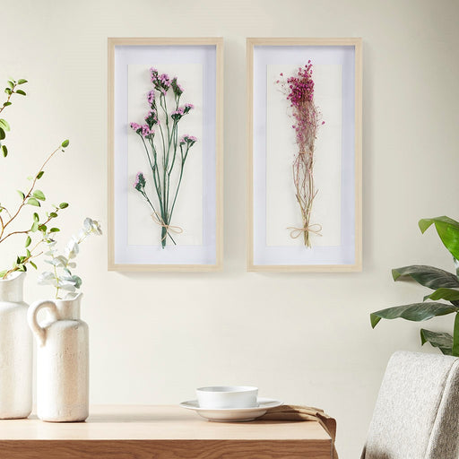 Framed-Lindstrom-Dried-Floral-2-Piece-Wall-Decor-White-Stone-Decor