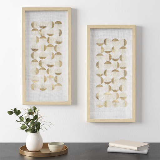 Framed-Mystic-Gold-2-Piece-Wall-Decor-White-Stone-Decor