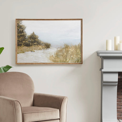 Framed-North-DeLand-Lake-Canvas-Art-White-Stone-Decor-6