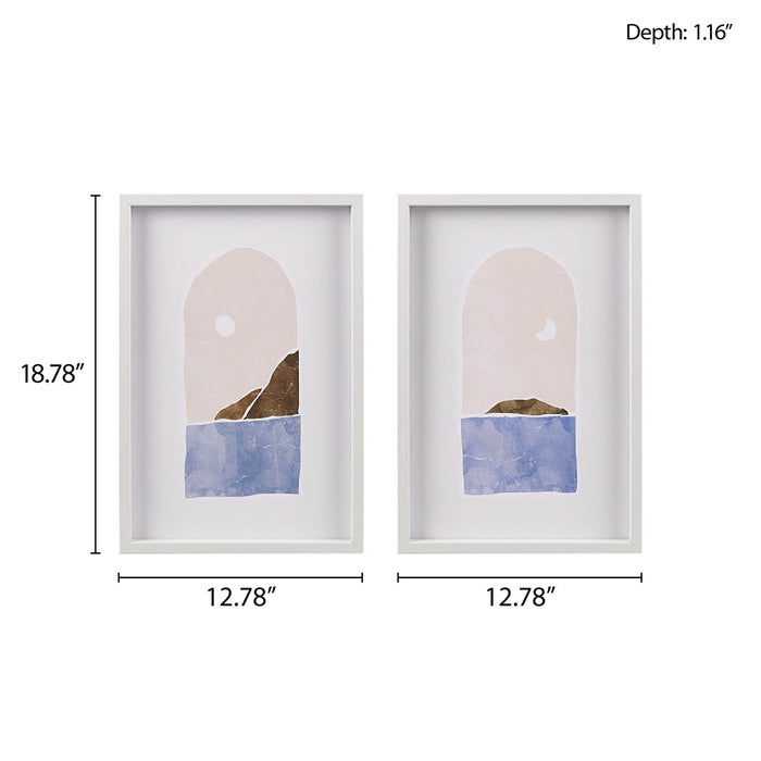 Framed-Ocean-Island-2-Piece-Wall-Decor-White-Stone-Decor-6