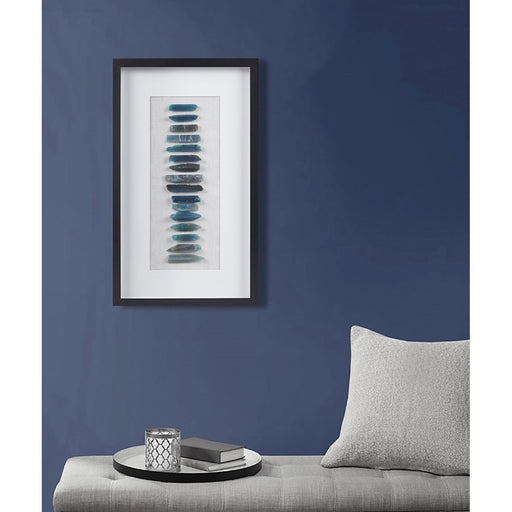 Framed-Ozawkie-Blue-Stones-Wall-Decor-White-Stone-Decor-1