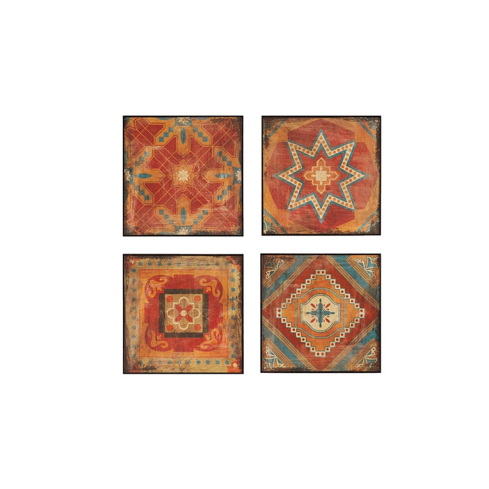 Framed-Peach-Moroccan-4-Piece-Wall-Decor-White-Stone-Decor-2