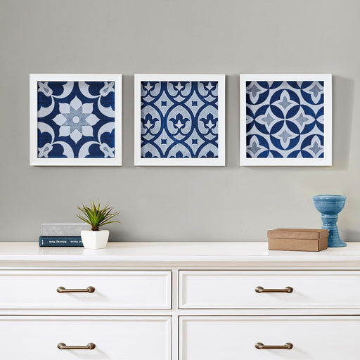 Framed-Tempe-Blue-Medallion-3-Piece-Wall-Decor-White-Stone-Decor