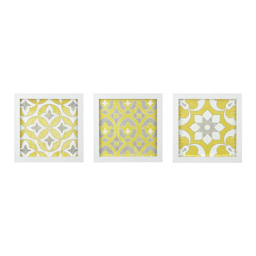 Framed-Tempe-Yellow-Medallion-3-Piece-Wall-Decor-White-Stone-Decor-1