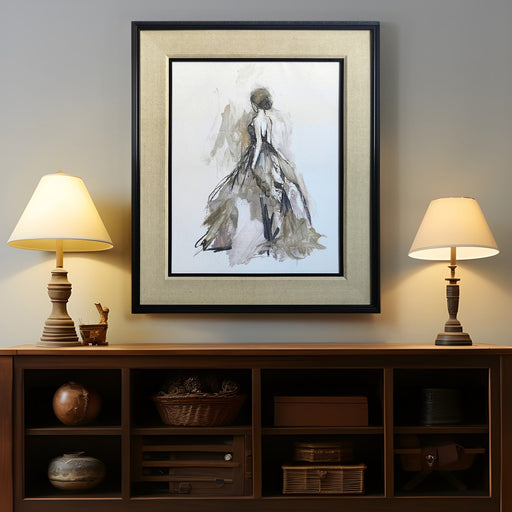 Framed-Villalba-Charcoal-Canvas-Art-White-Stone-Decor