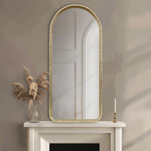 French-Arch-Gold-Wall-Decor-Mirror-White-Stone-Decor