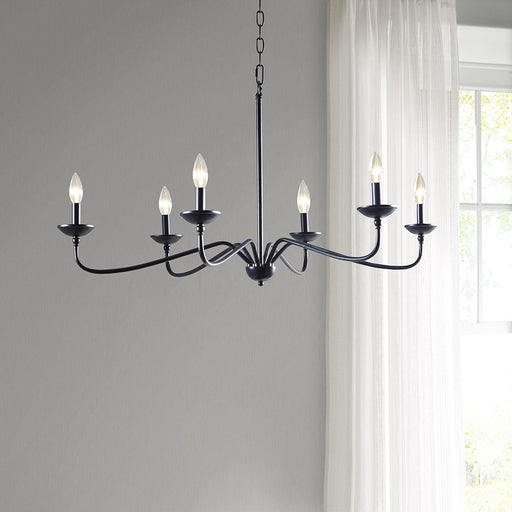 Galeton-Matte-Black-Chandelier-White-Stone-Decor