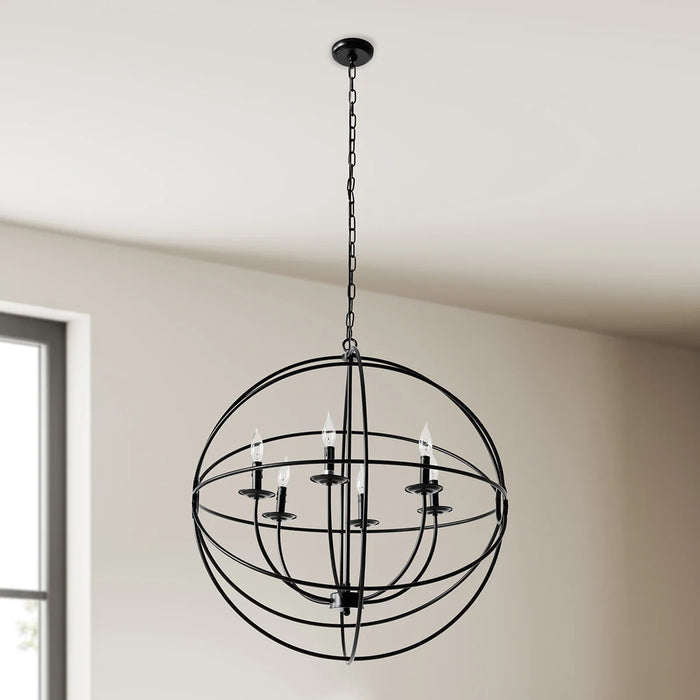 Geometric-Canton-Mid-Century-36-Industrial-Chandelier-White-Stone-Decor-5