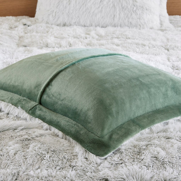 Green-Audra-Reversible-Luxury-Shag-Comforter-Set-White-Stone-Decor-5