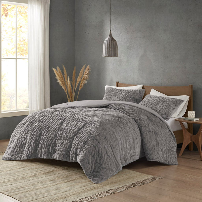 Grey-Cadence-Textured-Luxury-Comforter-Set-White-Stone-Decor-1