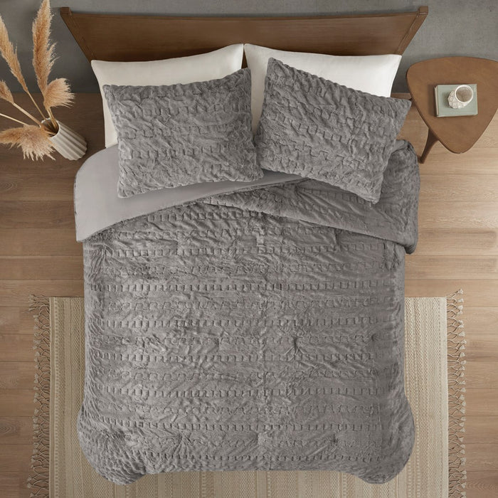 Grey-Cadence-Textured-Luxury-Comforter-Set-White-Stone-Decor-2