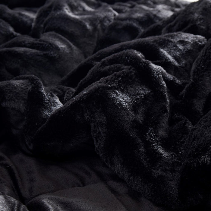 Hayleigh-Black-Faux-Fur-Luxury-Comforter-Set-White-Stone-Decor-2