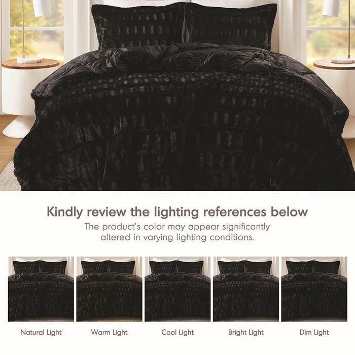 Hayleigh-Black-Faux-Fur-Luxury-Comforter-Set-White-Stone-Decor-6