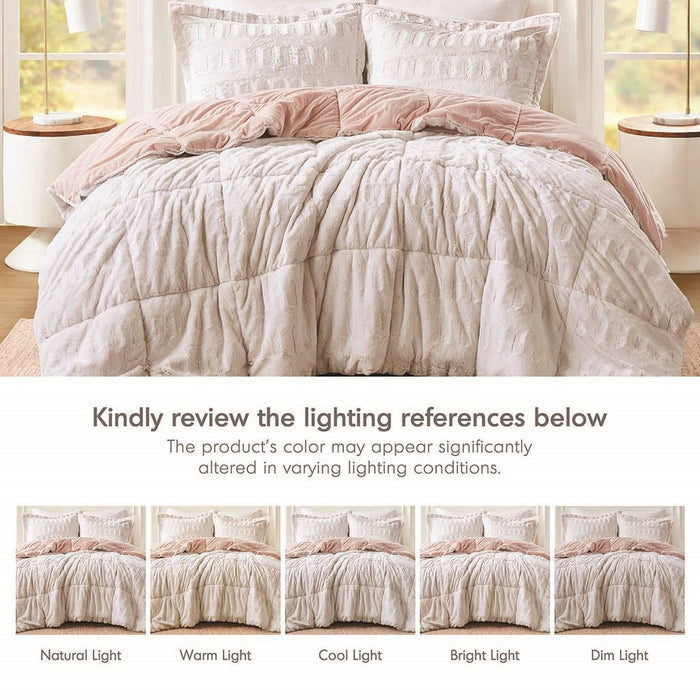 Hayleigh-Pink-Faux-Fur-Luxury-Comforter-Set-White-Stone-Decor-6