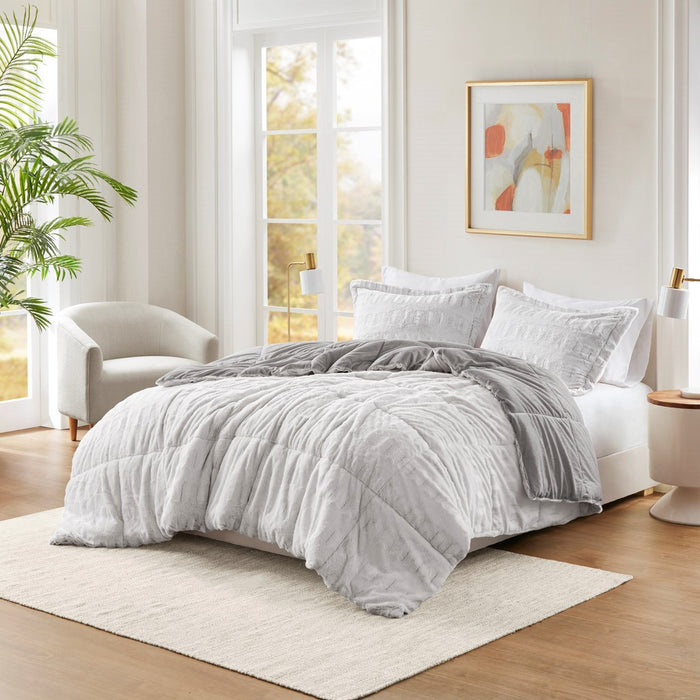 Hayleigh-White-Grey-Faux-Fur-Luxury-Comforter-Set-White-Stone-Decor-1