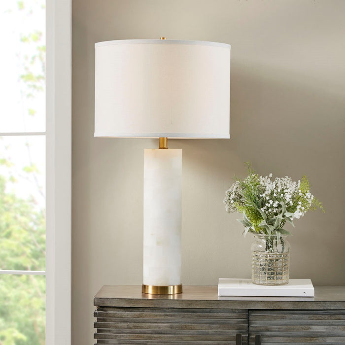 Hennepin White Gold Table Lamp