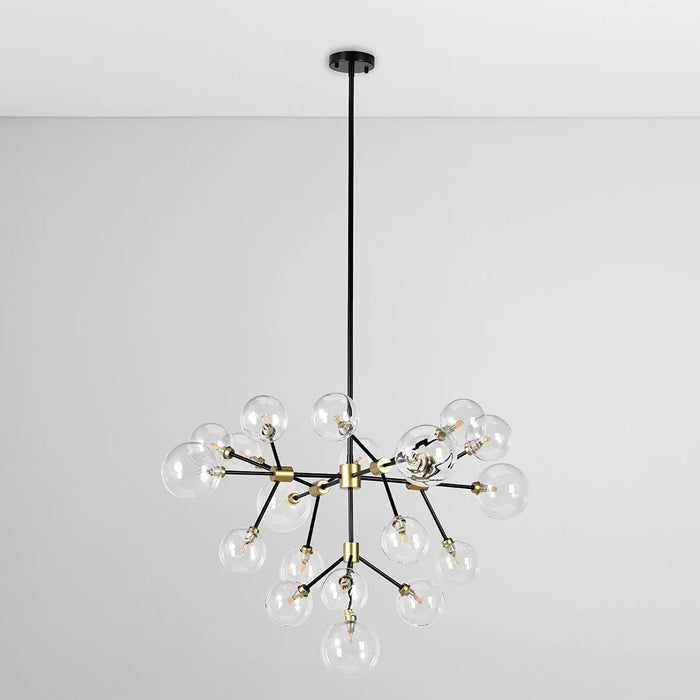 Industrial-Scottsdale-Black-Gold-Globes-Chandelier-White-Stone-Decor-1