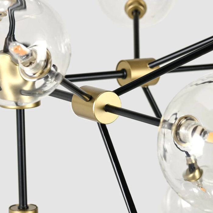 Industrial-Scottsdale-Black-Gold-Globes-Chandelier-White-Stone-Decor-2