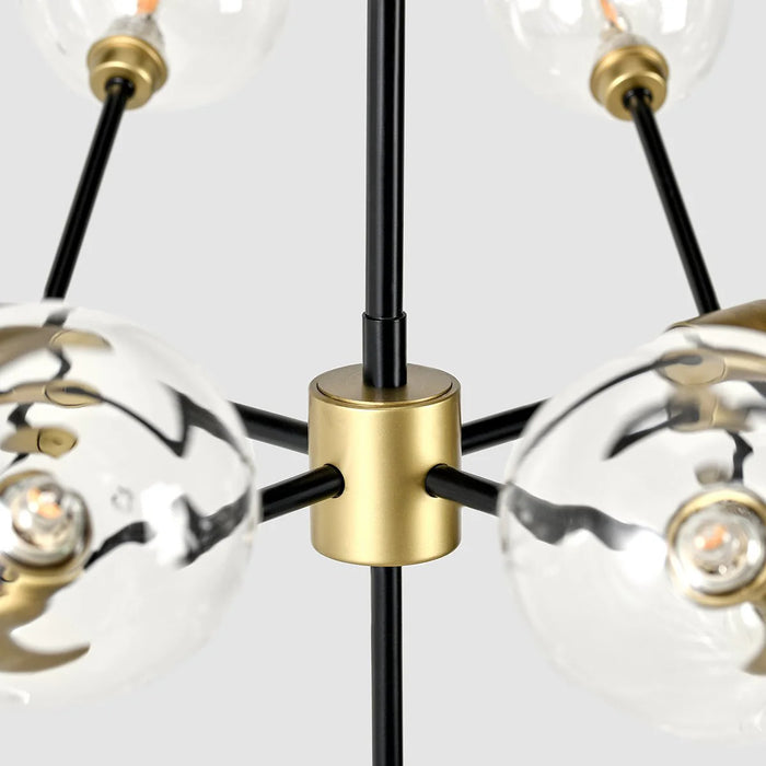 Industrial-Scottsdale-Black-Gold-Globes-Chandelier-White-Stone-Decor-3